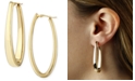 Macy's Oval Oblong Hoop Earrings Set in 14k Yellow Gold